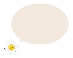 one hand cute character white egg smile happy mascot logo illustration