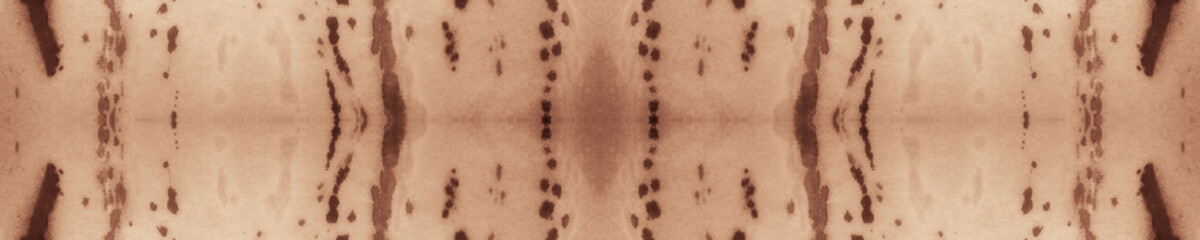Brown Tribal Seamless Hand. Texture Prints. Retro