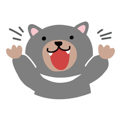 可愛い笑顔のタスマニアデビルのベクターイラスト
