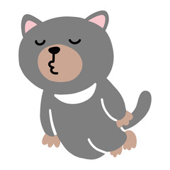 キスをするタスマニアデビルのベクターイラスト