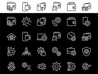 A simple set of settings and options related to Vector Line Icons. Contains icons such as set time, business, phone, and more. Editable Stroke.. 480x480