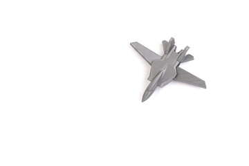 Model plane, airliner, airplane created on a 3d printer, on white background. transportation concept