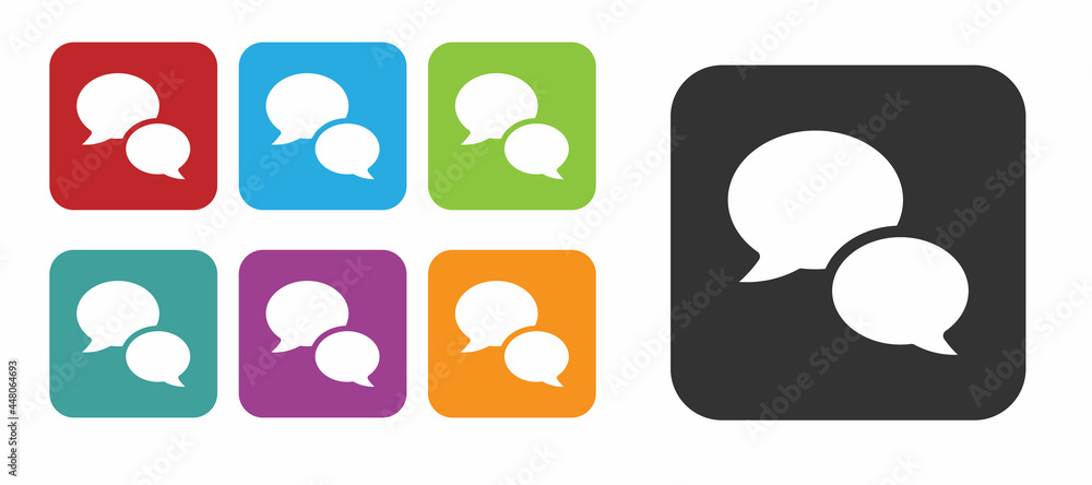 Poster black speech bubble chat icon isolated on white background. message icon. communication or comment c