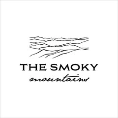 Great smoky mountains logo with classic style desaign