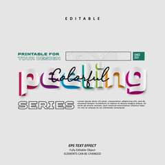 Peeling Rainbow Cut text effect editable premium vector