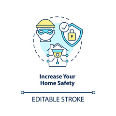 Increase your home safety concept icon. Home security cameras abstract idea thin line illustration. Surveillance systems for household. Vector isolated outline color drawing. Editable stroke
