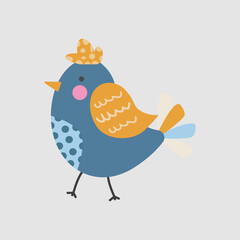 Cute unique bird vector illustration