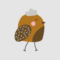 Cute unique bird vector illustration