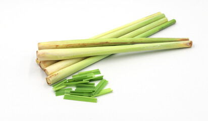 herb lemongrass isolated on white background