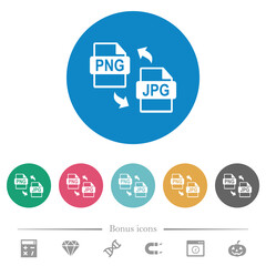 PNG JPG file conversion flat round icons