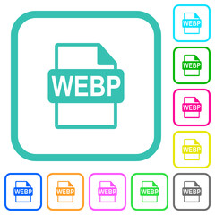 WEBP file format vivid colored flat icons