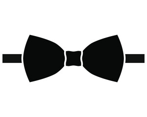 Black bow tie icon. Sign bow tie isolated on white background in flat design. Vector illustration © archivector