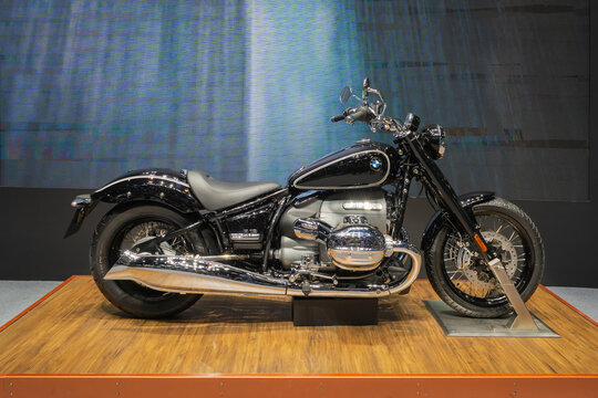BMW R 18 First Edition classic touring cruiser bike on beautiful display in Thailand International Motor Expo.