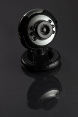 webcamera on black background