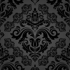 Classic dark seamless vector pattern. Damask orient ornament. Classic vintage dark background. Orient ornament for fabric, wallpapers and packaging