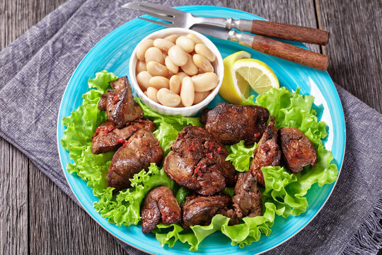 Chicken Liver Fry, Kaleji Fry, top view