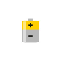 battery flat icon vector illustration