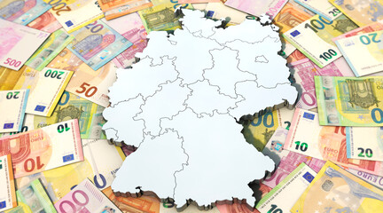 Finanzen, Gelder, Steuern und Bundesrepublik Deutschland