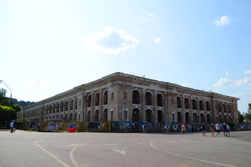 Fototapeta premium Building under construction on the square