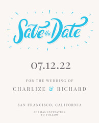 Obraz premium Save the date. Vector invitation template.