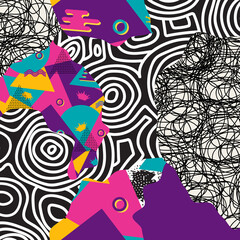 abstract background vector doodle