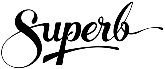 Superb - custom calligraphy text