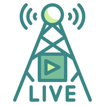 boardcast blue line icon