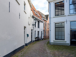 The smallest house in Kampen in the Botervatsteeg, Overijssel, province, The Netherlands