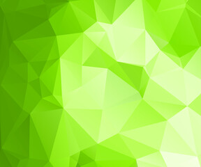 Green Abstract Color Polygon Background Design, Abstract Geometric Origami Style With Gradient