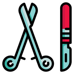 scalpel line icon