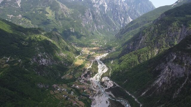 Beautiful mountains in the Albanian Alps, theth national park