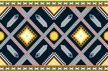 Abstract enthnic geometric pattern design for background or wallpaper.Farbic background,vector,native pattern,ikat pattern
