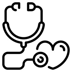 stethoscope line icon