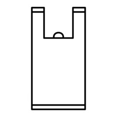 Vector Plastic Bag Outline Icon Design