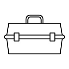 Vector Tool Box Outline Icon Design
