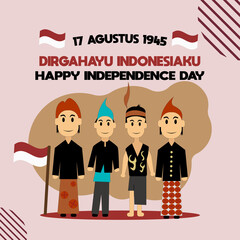 Independence Indonesian August Post