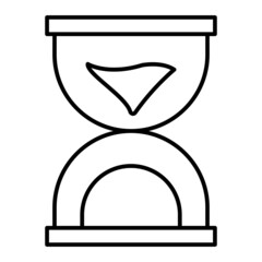 Vector Hourglass Outline Icon Design