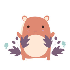 Fototapeta premium Vintage Bear With Leaves