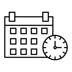 Vector Deadline Outline Icon Design