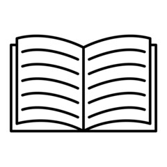 Vector Book Outline Icon Design