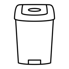 Vector Dustbin Outline Icon Design