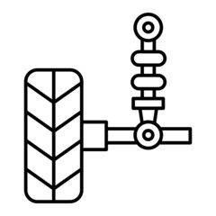 Vector Suspension Outline Icon Design