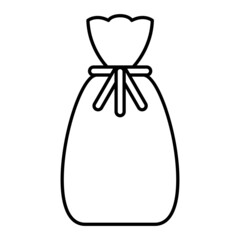 Vector Garbage Bag Outline Icon Design