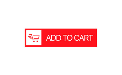Add to cart button Shopping cart icon Flat design