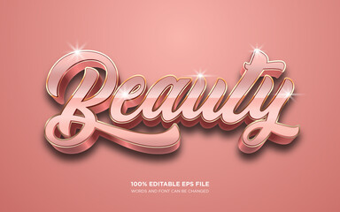 Beauty editable text style effect	