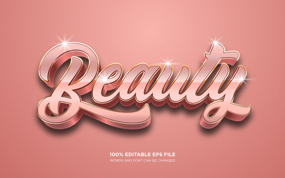 Beauty Editable Text Style Effect	