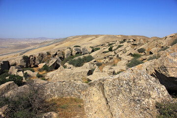 Granite boulders high in the mountains