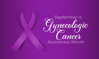 Gynecologic Cancer awareness month is observed every year in September, it begin in different places within a woman's pelvis, which is the area below the stomach and in between the hip bones. Vector 