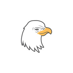 Eagle head icon design illustration