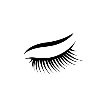Eyelashes icon design illustration